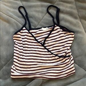 Striped Blue Red and White Women's Top